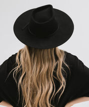 Gigi Pip - Emery Teardrop Fedora - Black