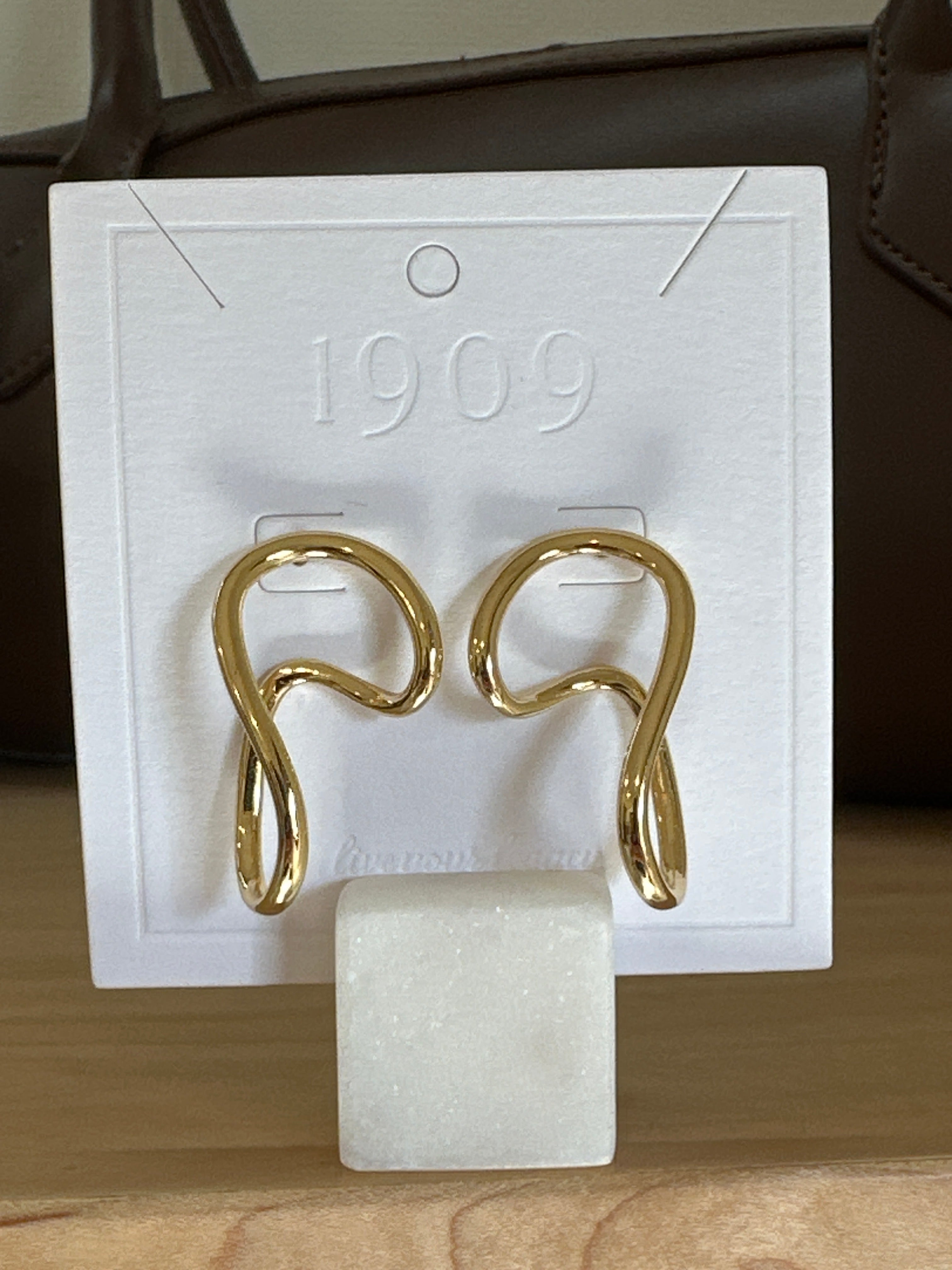 Organic Shape Earring - Gold