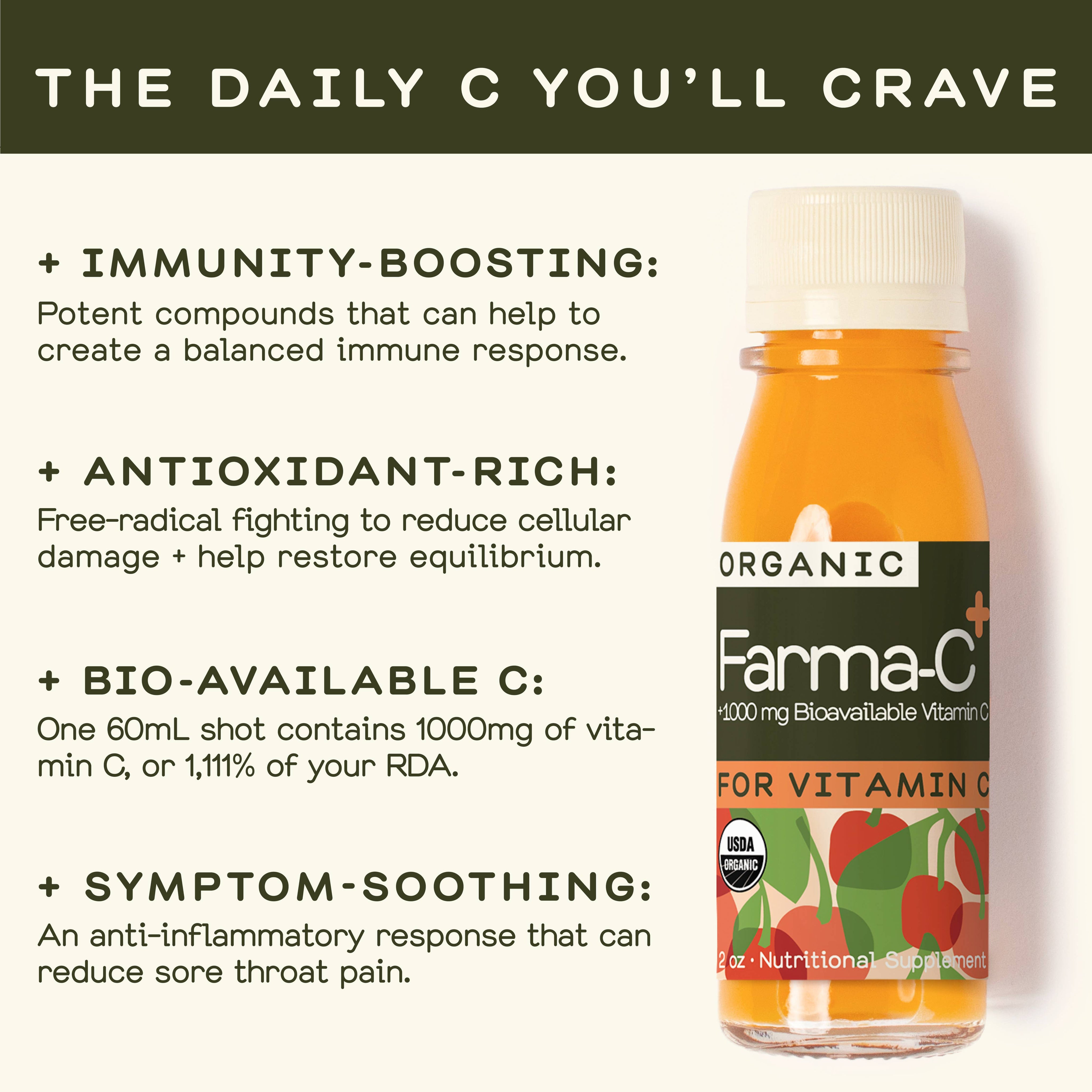 Greenhouse Farma-C + Wellness Shot for Vitamin C: Twelve Pack
