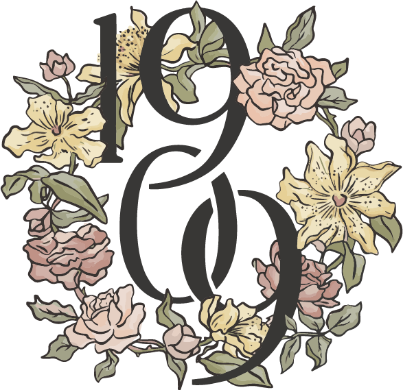 1909-Floral Wreath Sticker