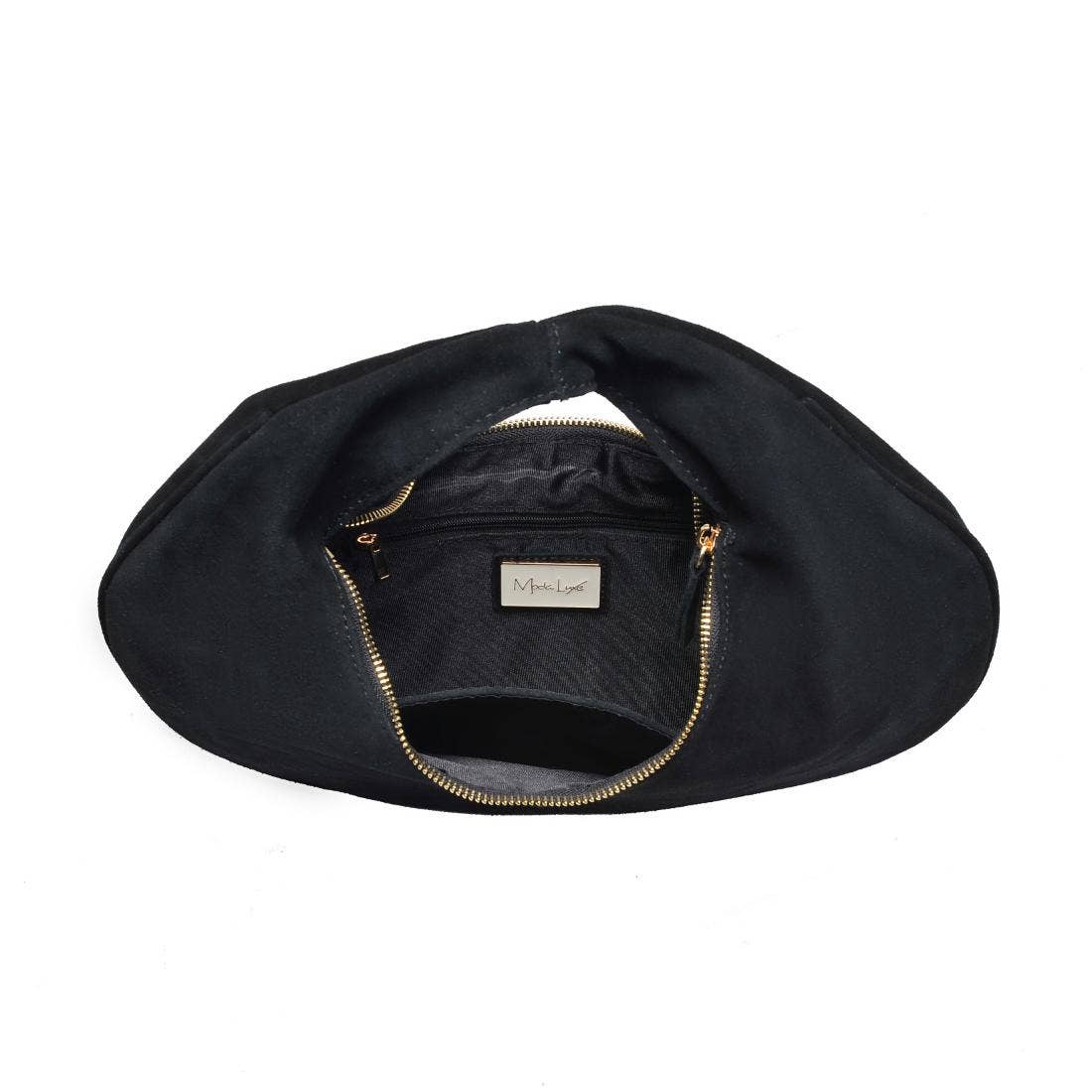 Farrah Genuine Suede Leather Hobo: Chocolate