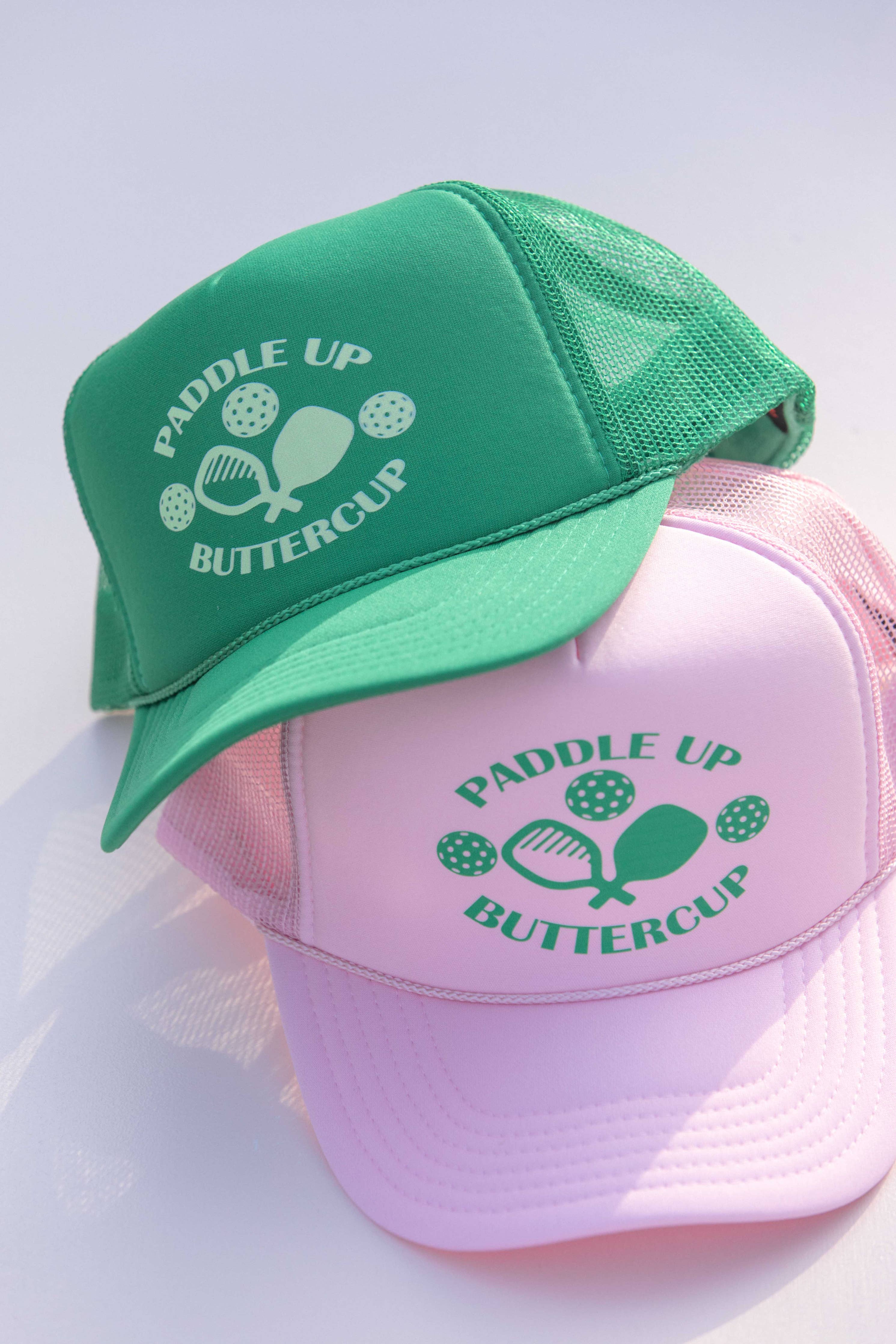 Paddle Up Pickleball Pickleballer Trucker Hat: Green