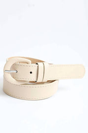 Classic Vegan Leather Belt: Cognac