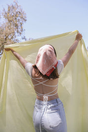 Vintage Two-Tone Bandana Scarf – Western-Inspired: Rust/Salmon
