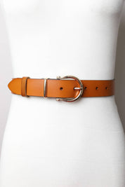 Chic Horseshoe Gold Buckle Belt – Western Style Vibes 🧲: Brown