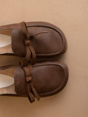 The Stevie | Coffee Tie Fall Mule Loafer: COFFEE / 9