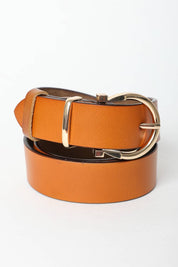 Chic Horseshoe Gold Buckle Belt – Western Style Vibes 🧲: Brown