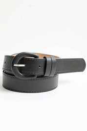 Classic Vegan Leather Belt: Cognac