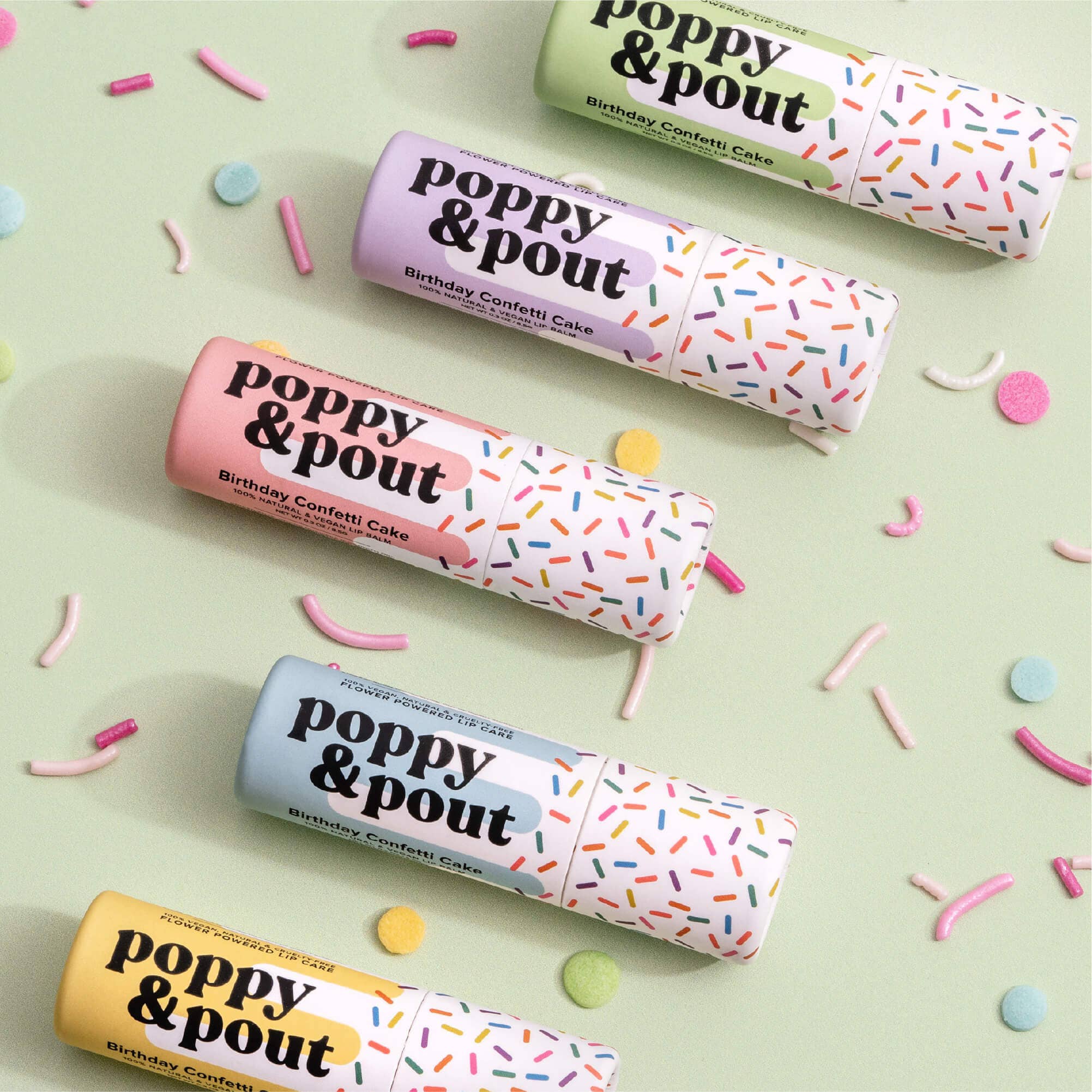 Birthday Confetti Cake-Green Lip Balm