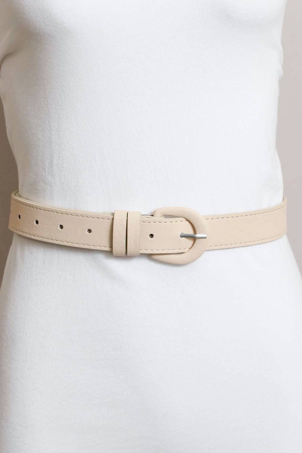 Classic Vegan Leather Belt: Cognac