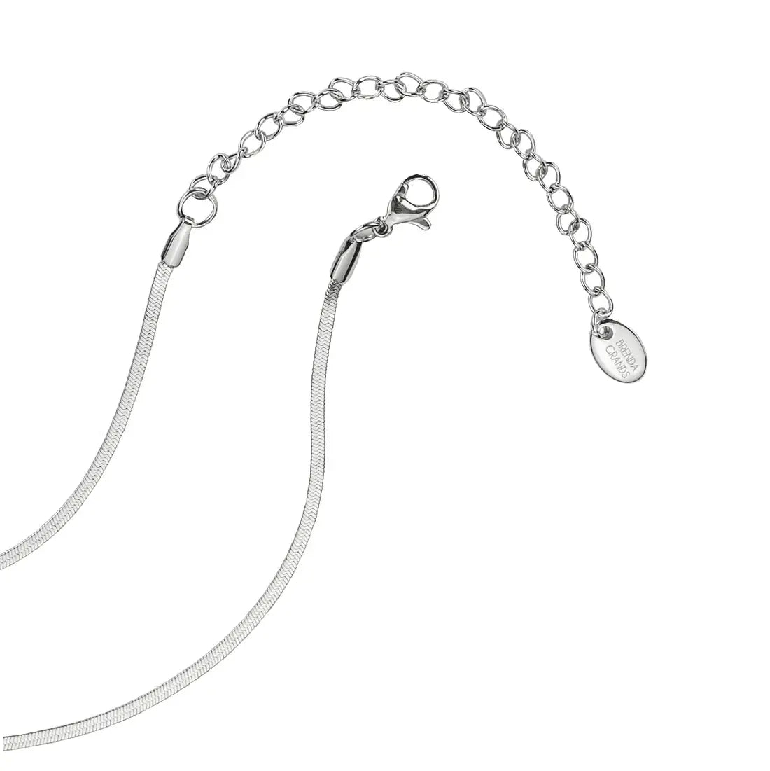 Silver Micro Herringbone Necklace