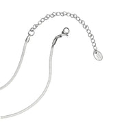 Silver Micro Herringbone Necklace