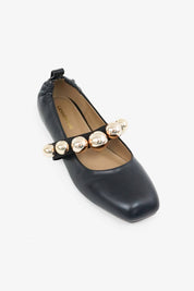 COLLEEN - FALL '25 Chic Ballet Flat with Gold Details: Chocolate / 12A