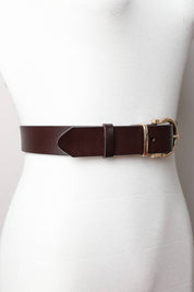 Chic Horseshoe Gold Buckle Belt – Western Style Vibes 🧲: Brown