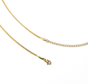 Gold Micro Herringbone Necklace