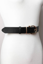 Chic Horseshoe Gold Buckle Belt – Western Style Vibes 🧲: Brown