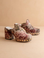 The Sierra | Mauve Tapestry Platform Clog Fall Mule: MAUVE TAPESTRY / 6