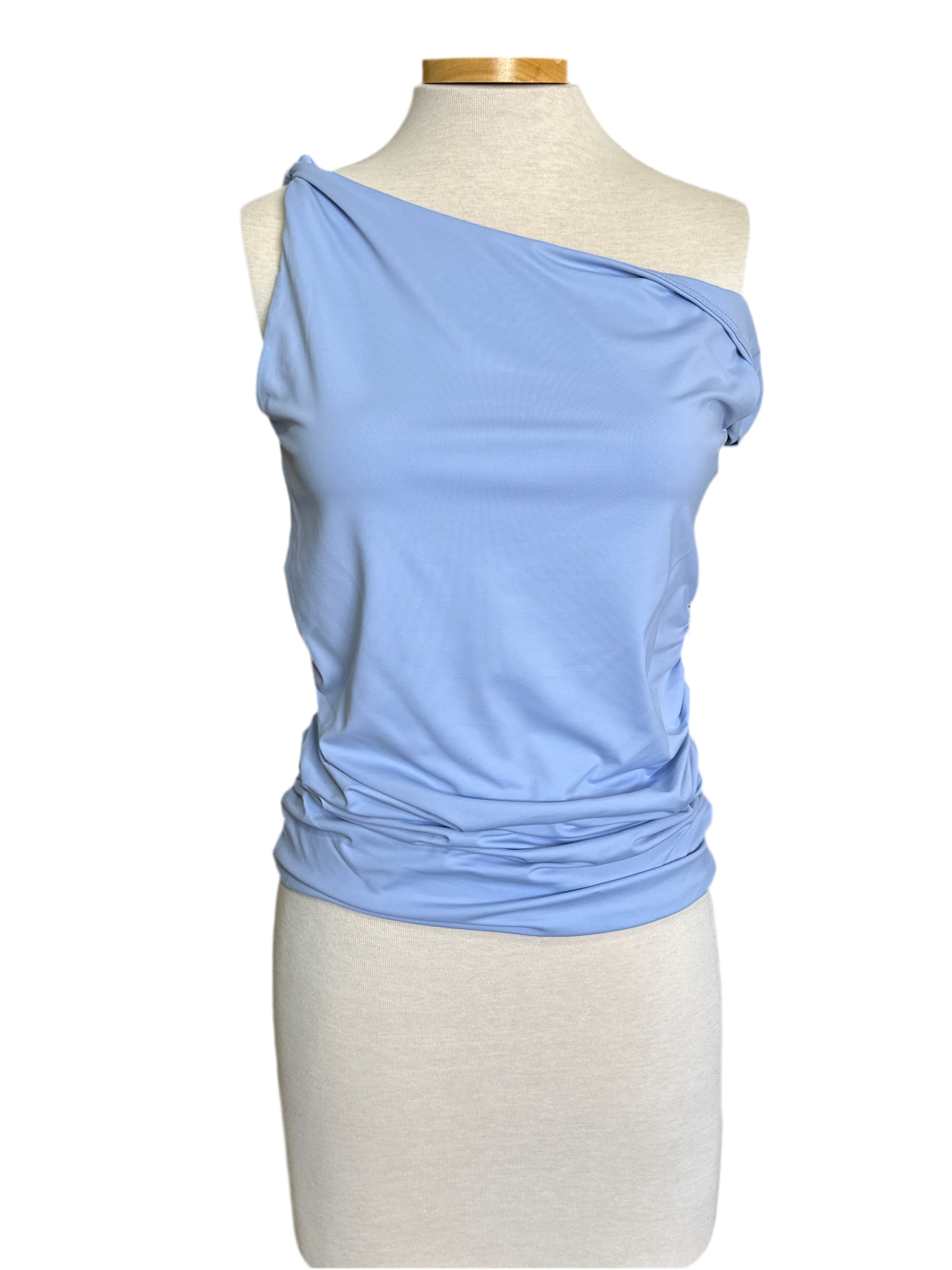 Charlotte Ruched Top - Perri Blue
