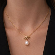 Lumi Toggle Necklace | Gold Dipped Freshwater Pearl Jewelry: GD / ONE