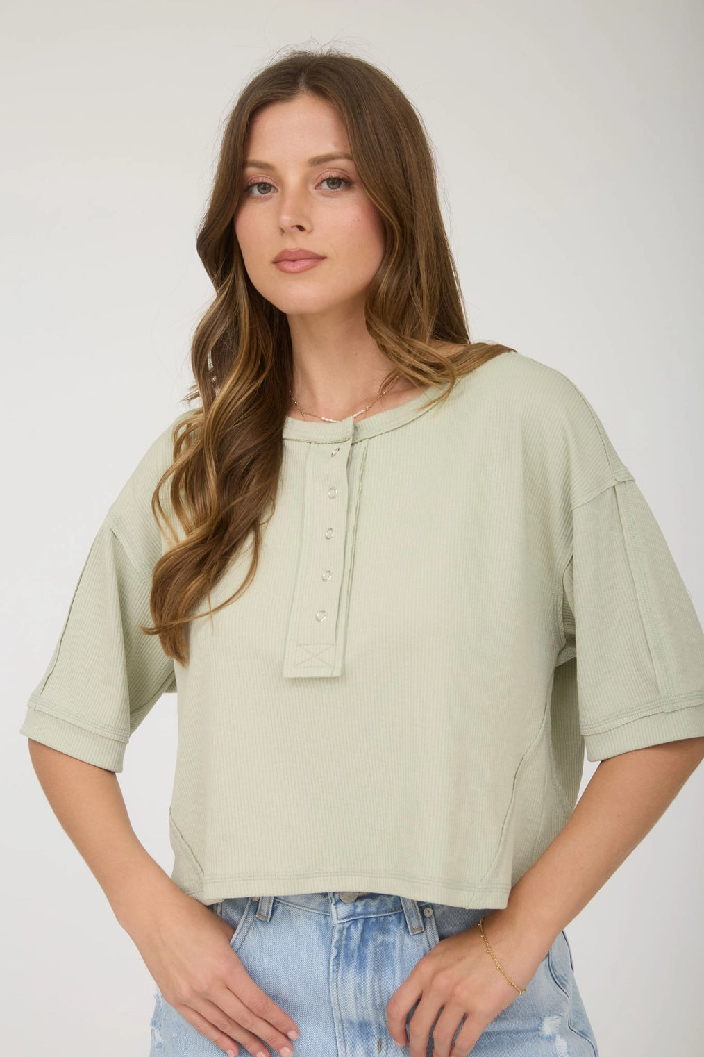 Exposed Top - Sage Green