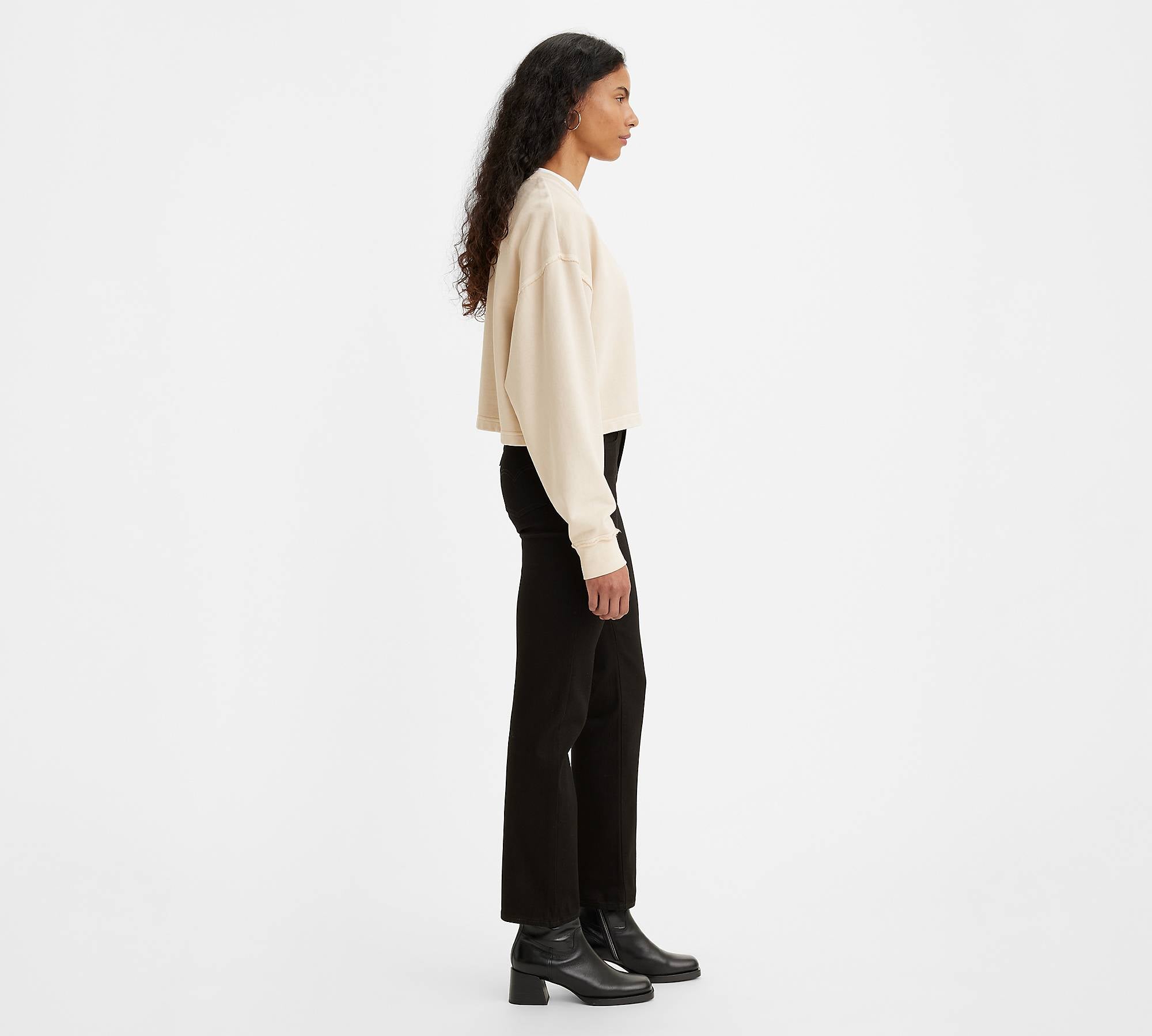 724 High Rise Straight - Soft Black