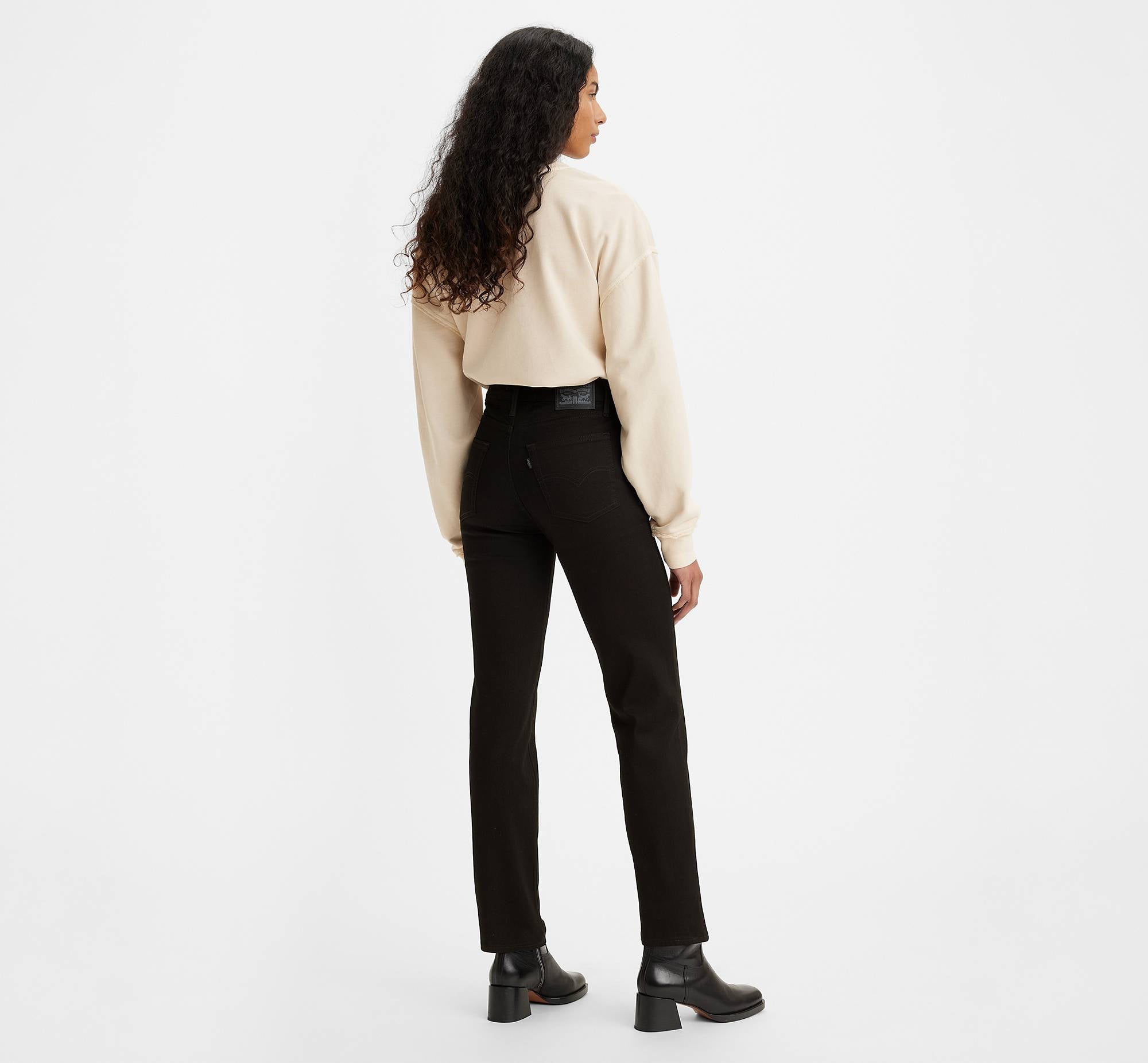 724 High Rise Straight - Soft Black