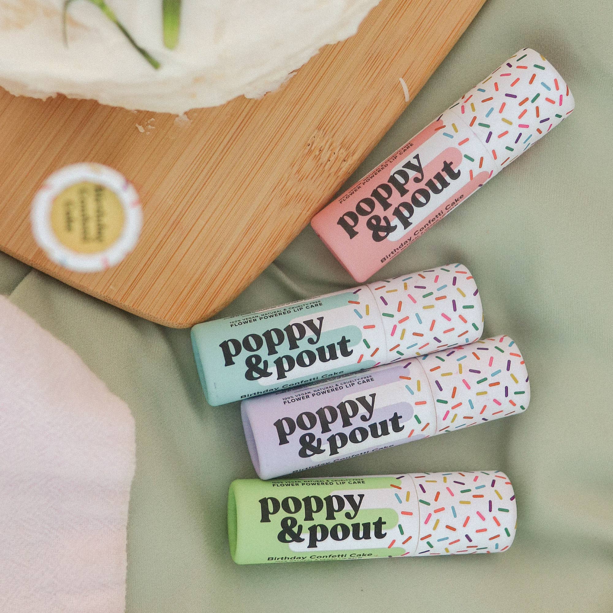 Birthday Confetti Cake-Green Lip Balm