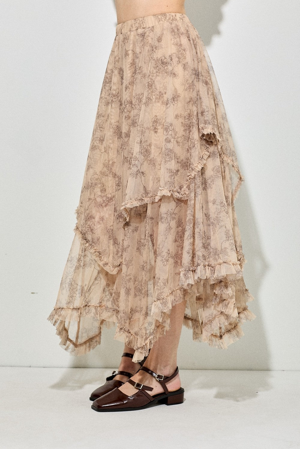 スカート MURRAL Limestone tucked long skirt MURRAL Limestone tucked long skirt スカート