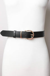 Chic Horseshoe Gold Buckle Belt – Western Style Vibes 🧲: Brown