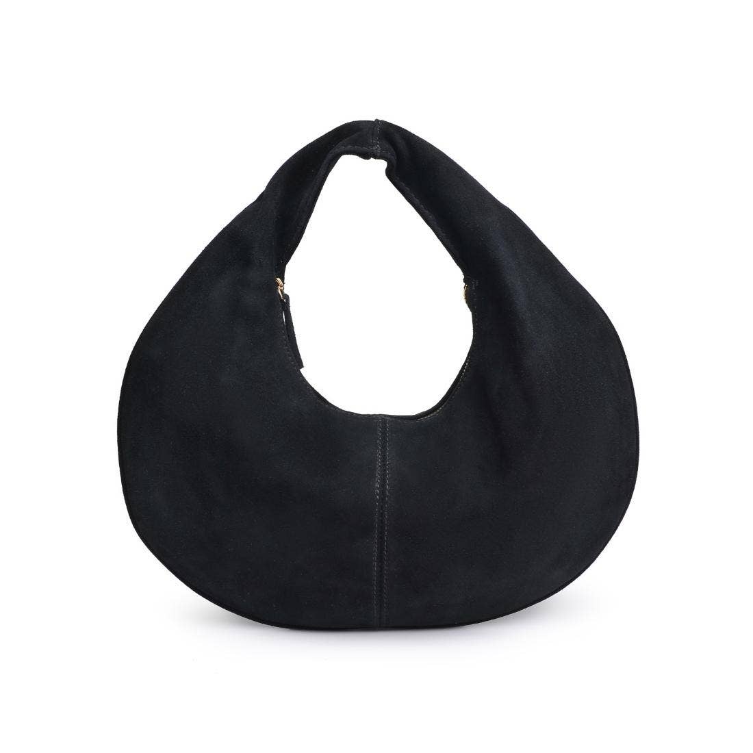 Farrah Genuine Suede Leather Hobo: Chocolate