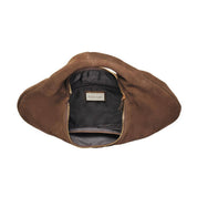 Farrah Genuine Suede Leather Hobo: Chocolate