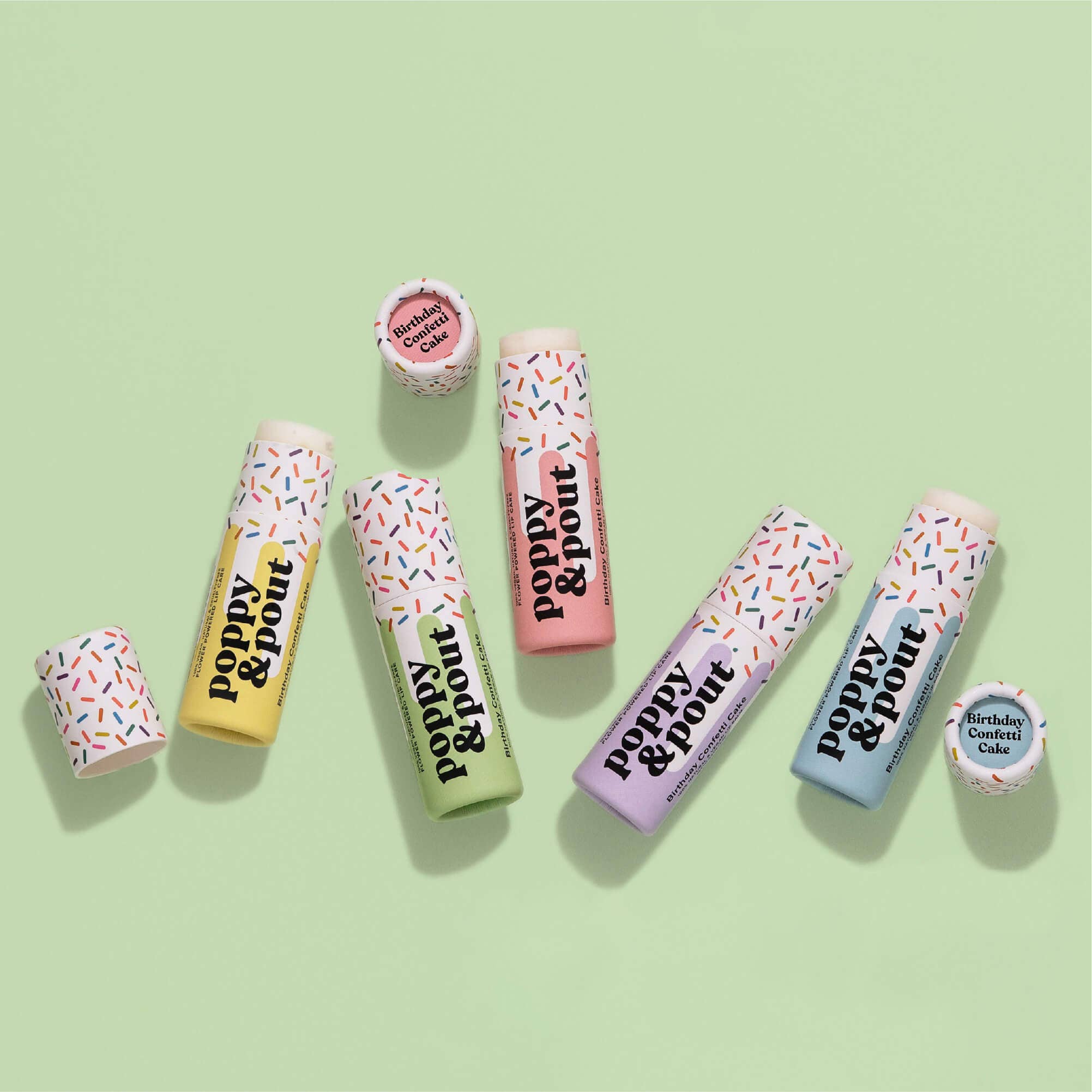 Birthday Confetti Cake-Green Lip Balm