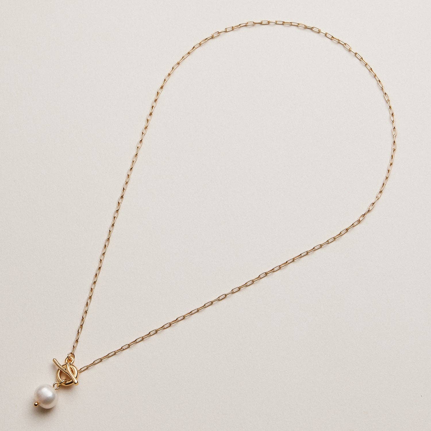 Lumi Toggle Necklace | Gold Dipped Freshwater Pearl Jewelry: GD / ONE
