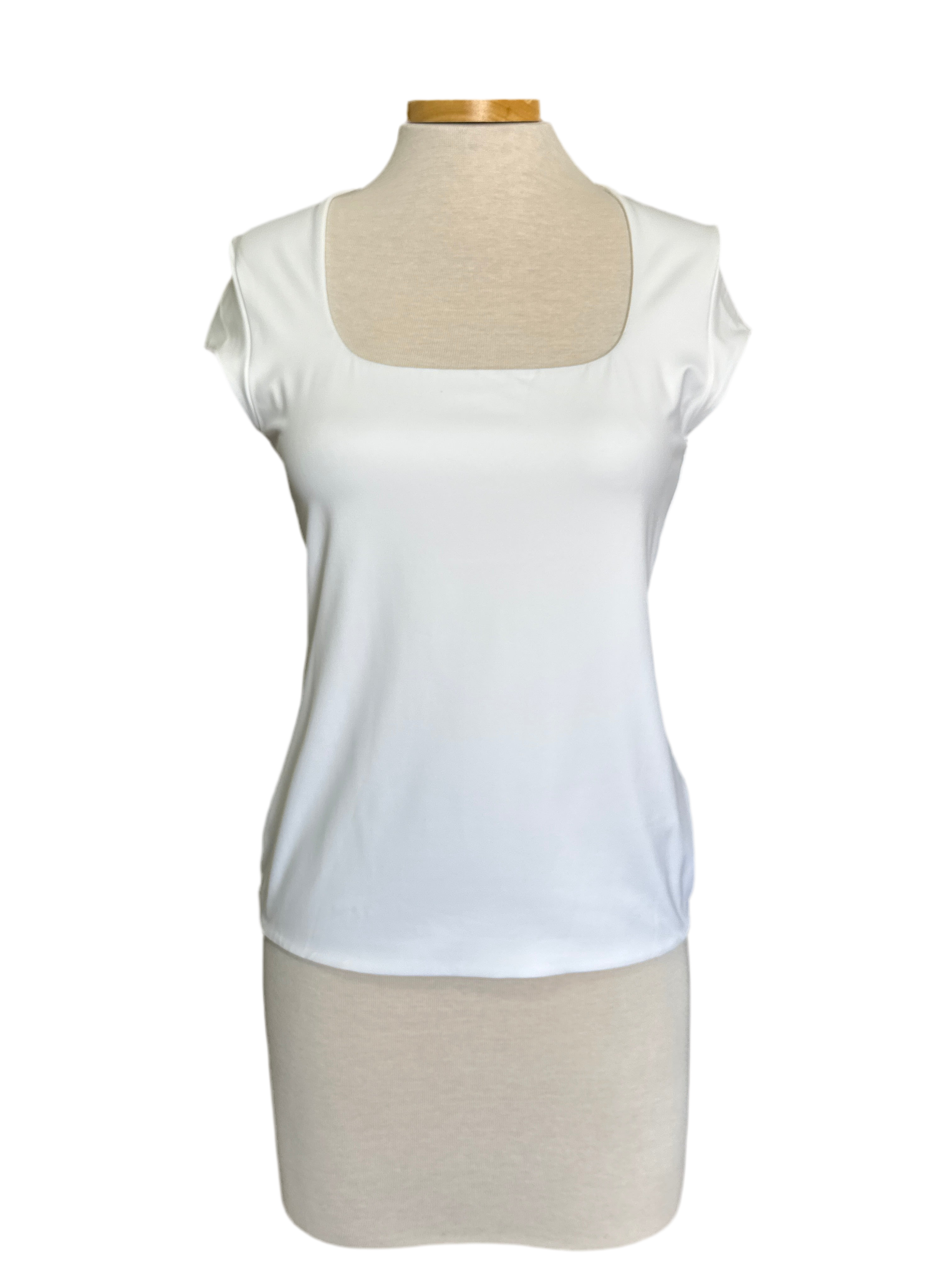 Tiara Cap Sleeve Top - White