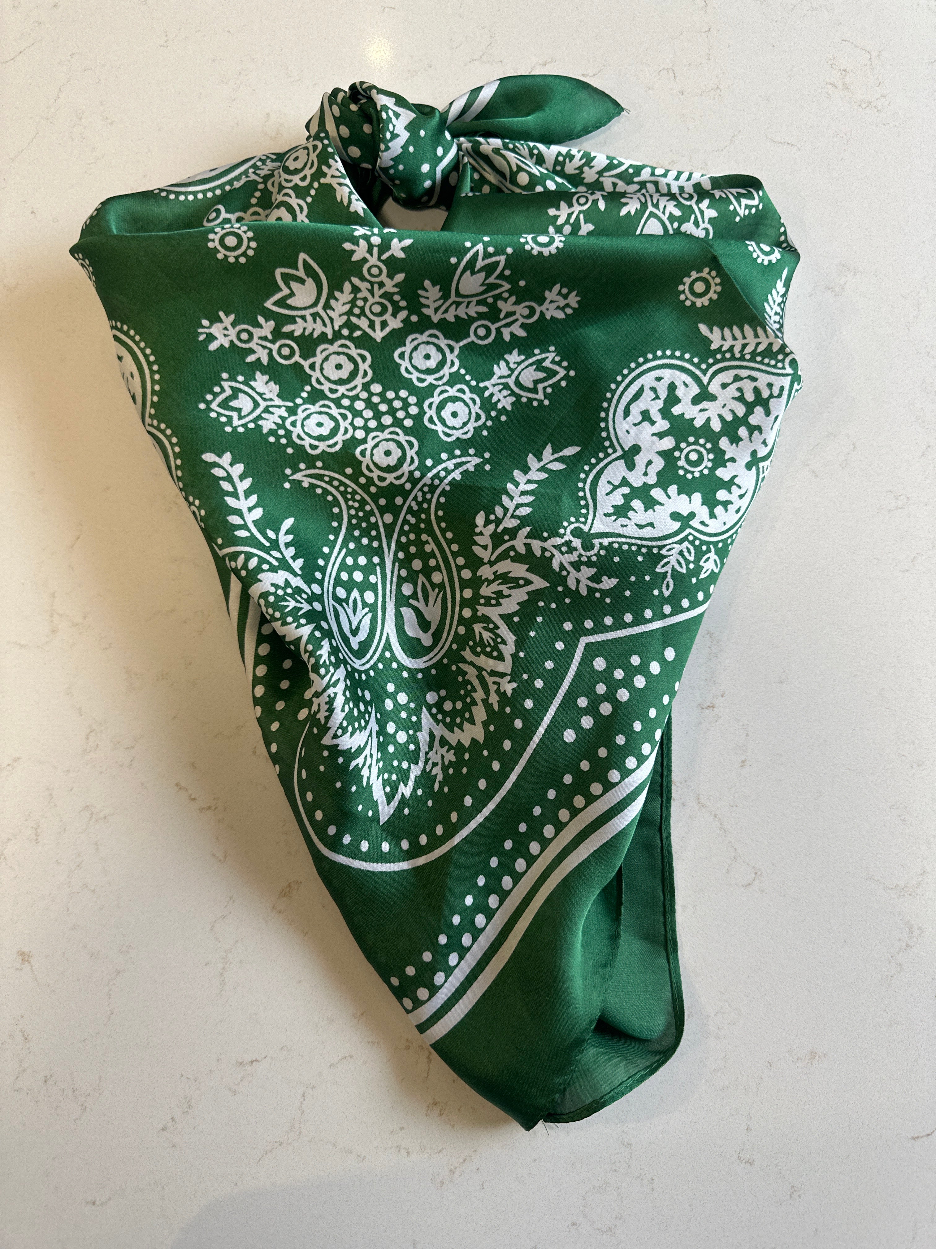 Paisley Bandana - Green
