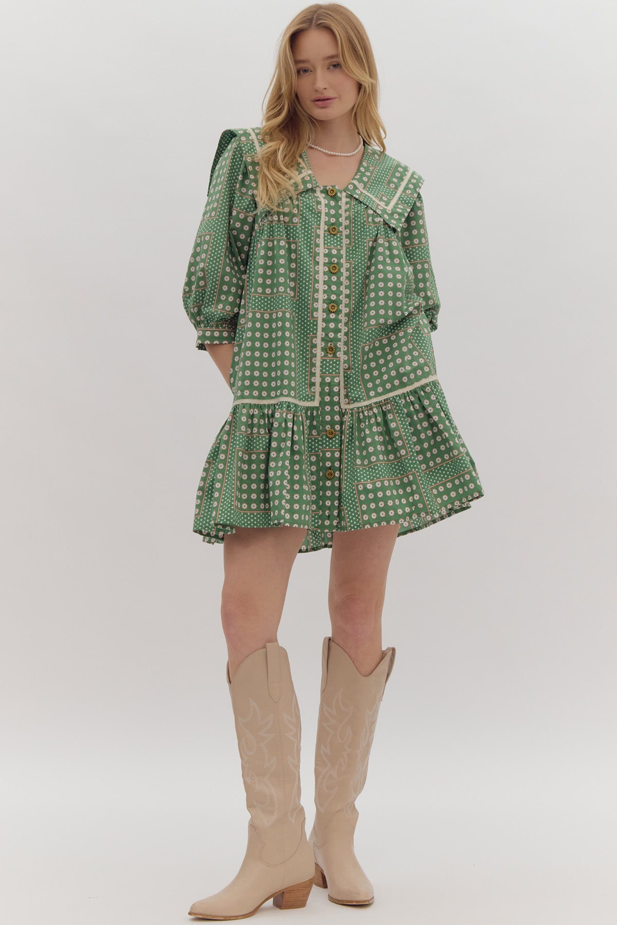 Midnight Ruffles - Green