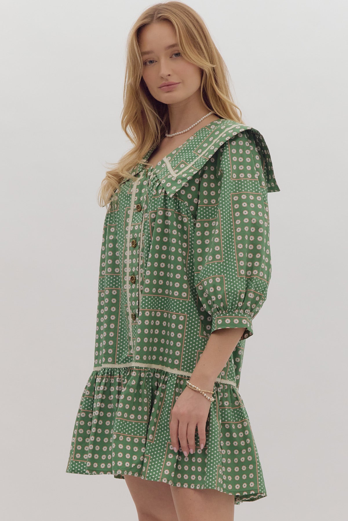 Midnight Ruffles - Green