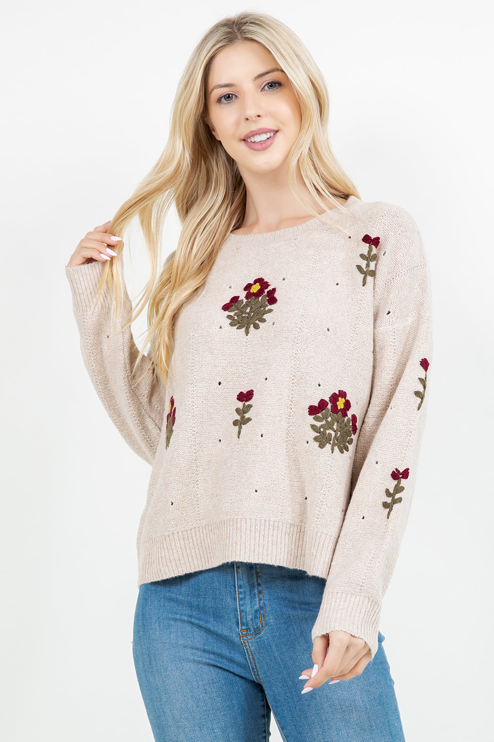 トップス mame Pedicel Embroidery OpenNecked Shirt Tops – 1909
