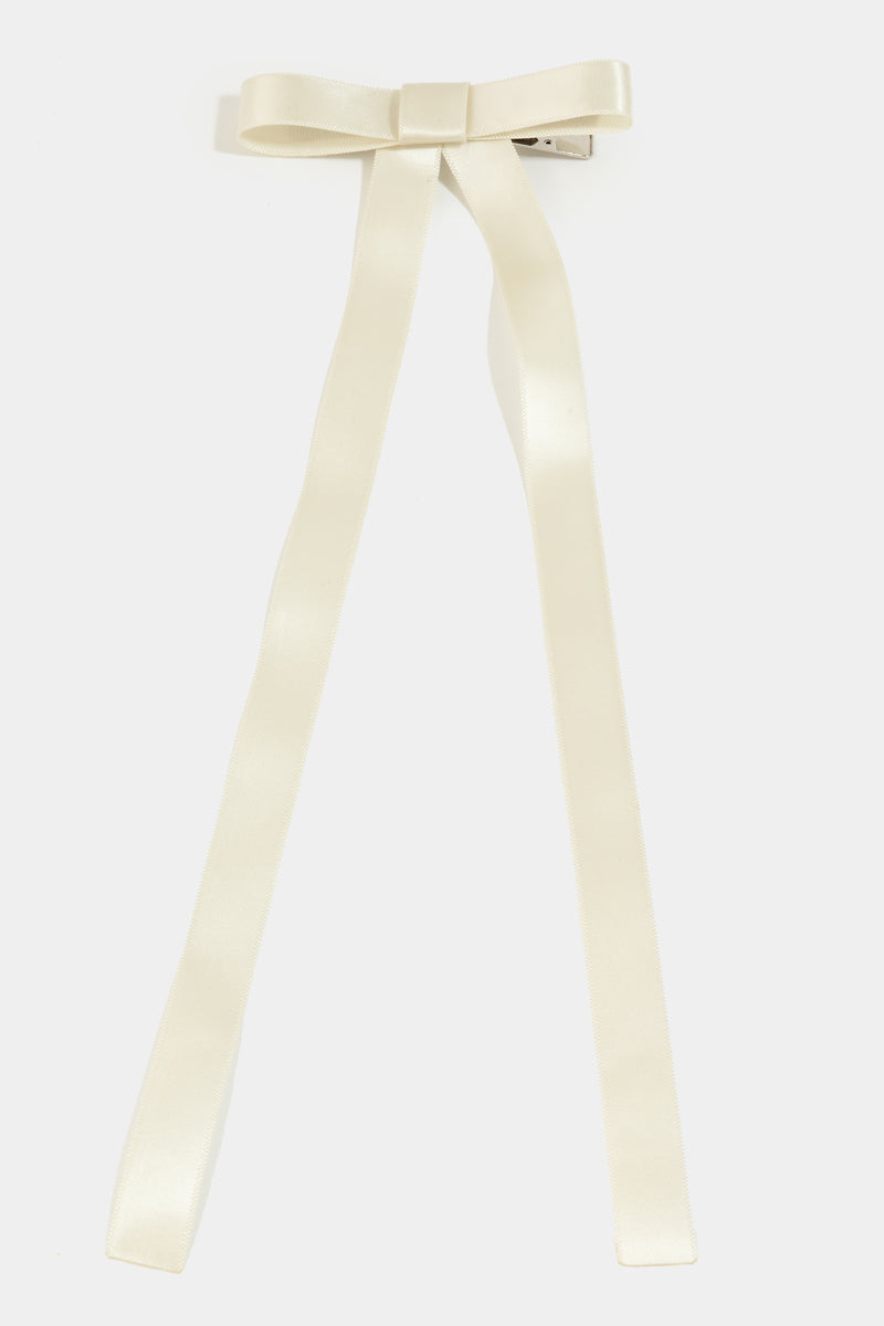 Thin Ribbon Bows - Ivory