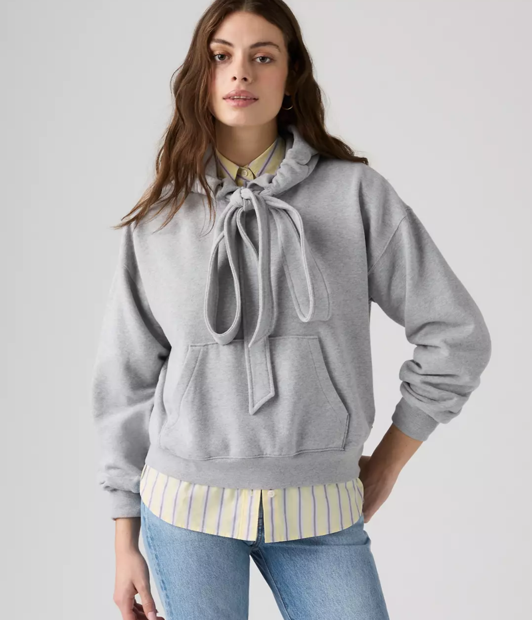 Levi's - Vintage Tie Up Hoodie - Grey
