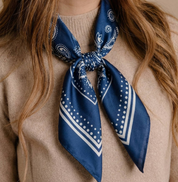 Paisley Bandana - Navy