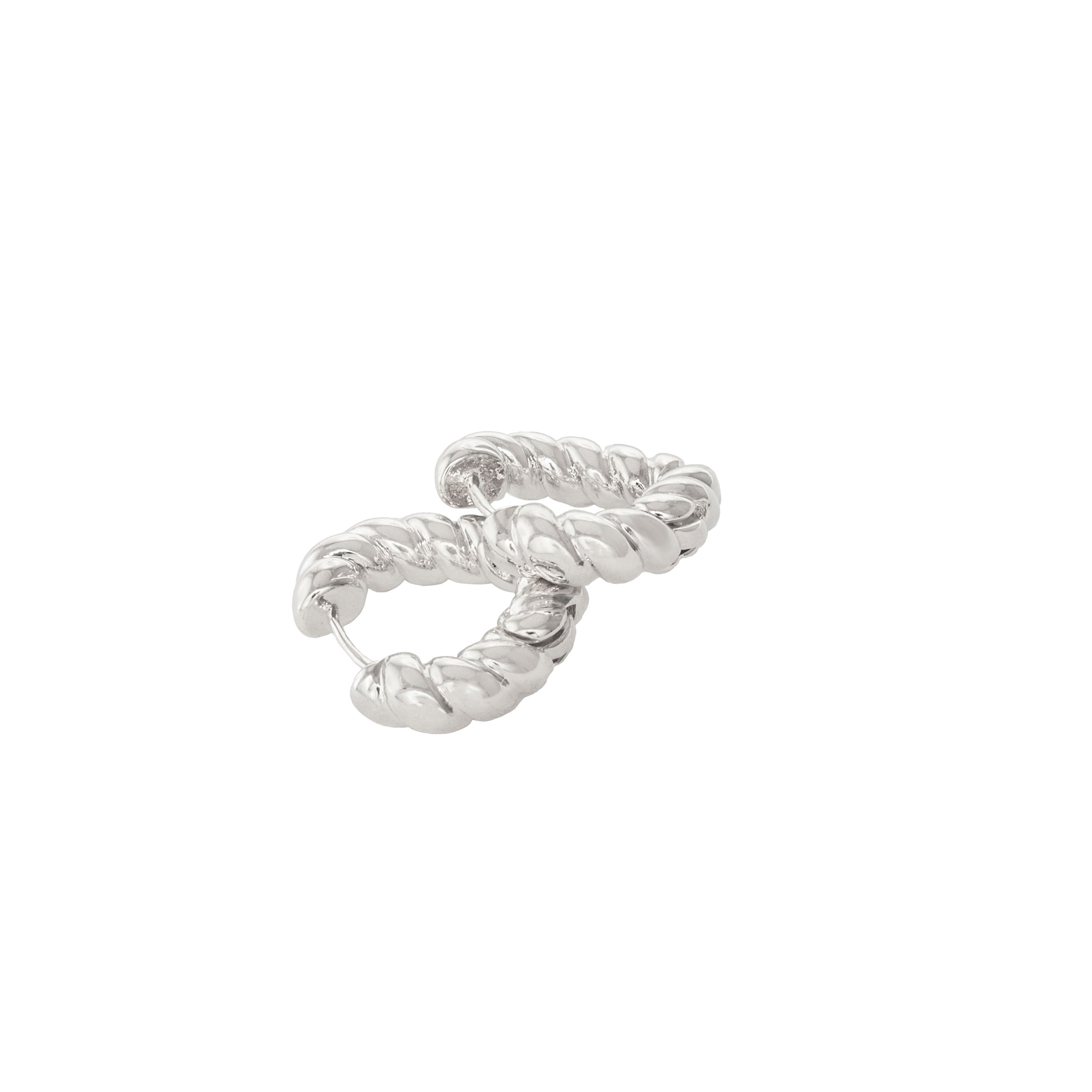 Twist Hoop - Silver