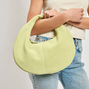 Farrah Genuine Suede Leather Hobo: Chocolate