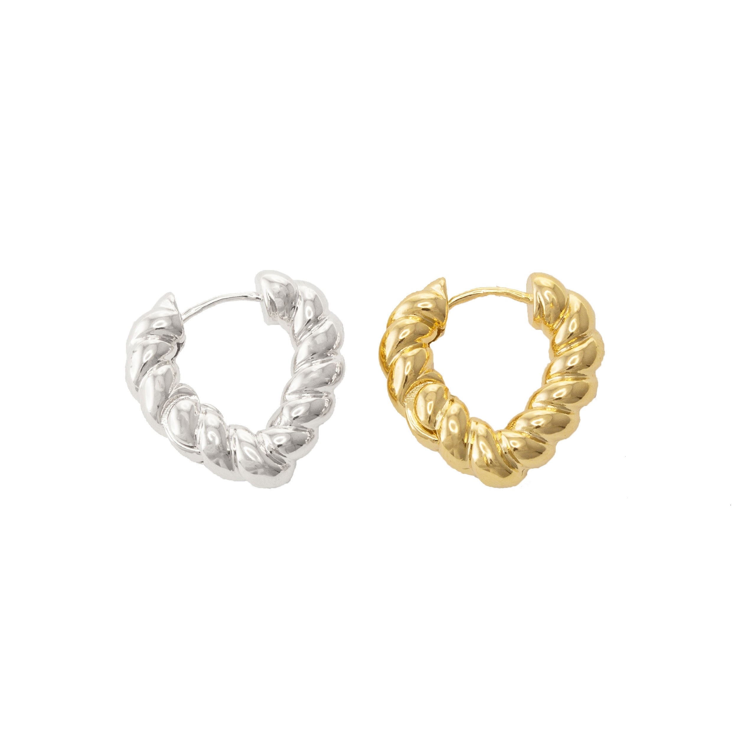 Twist Hoop - Silver