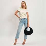 Farrah Genuine Suede Leather Hobo: Chocolate