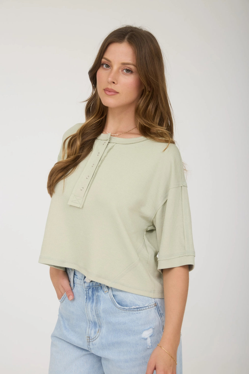 Exposed Top - Sage Green