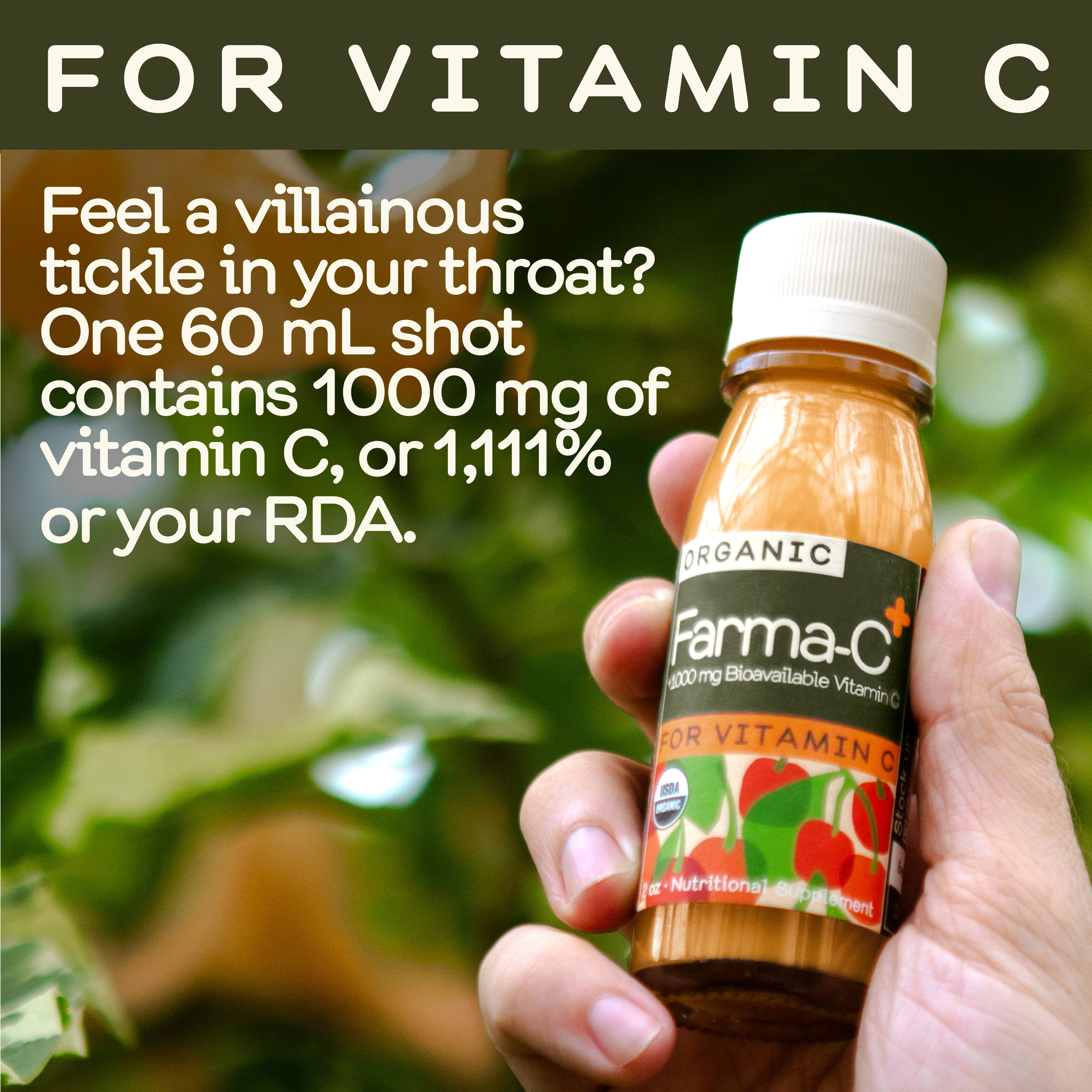 Greenhouse Farma-C + Wellness Shot for Vitamin C: Twelve Pack