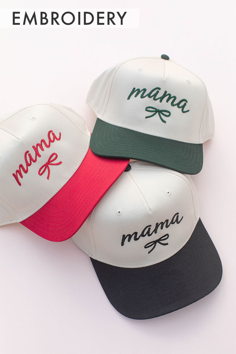 Cute Coquette Bow Hat - Mama - Green