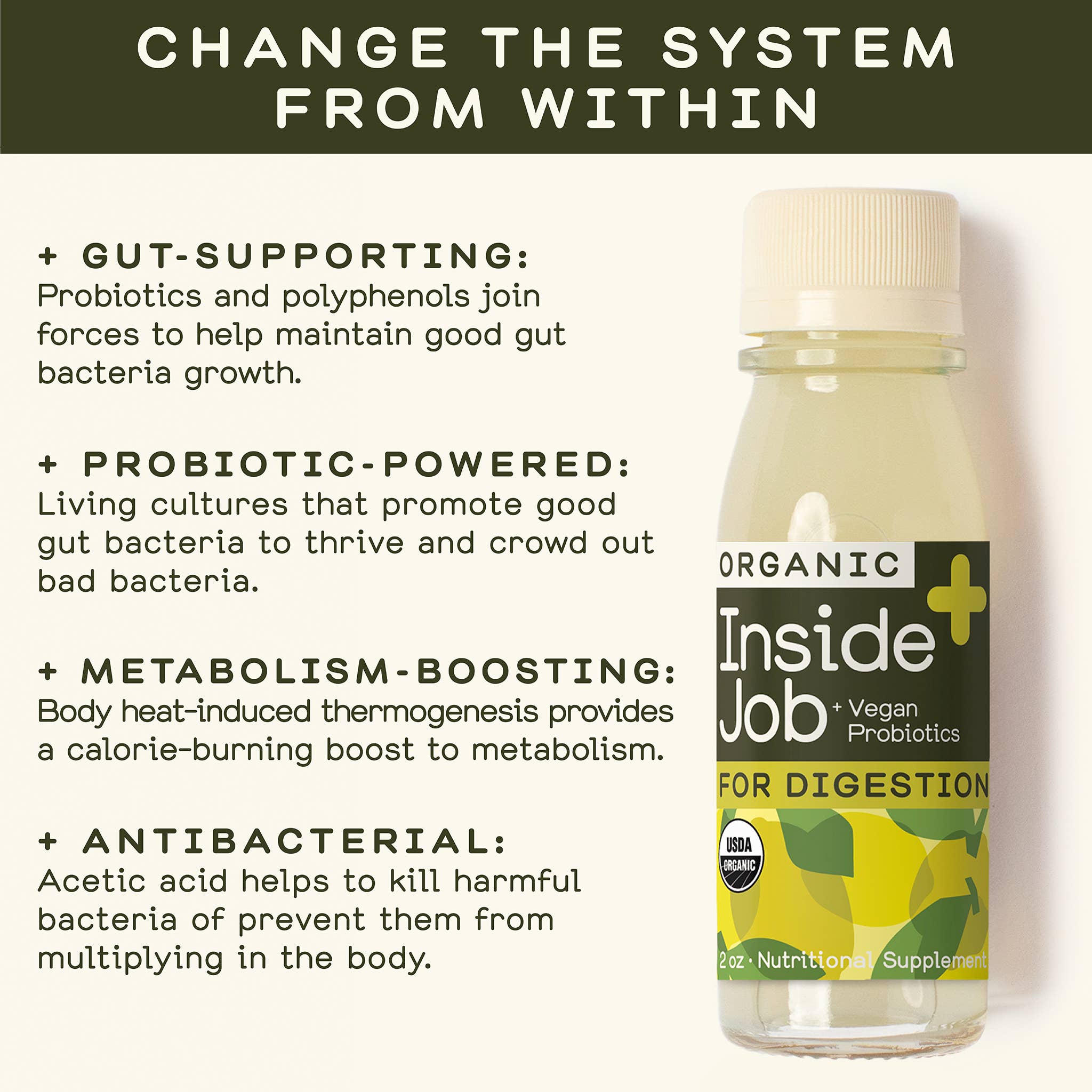 Greenhouse Inside Job Wellness Shot for Digestion: Twelve Pack
