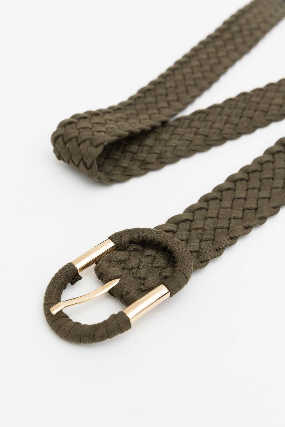 Braided Suede Waist Belt : Black